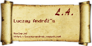 Luczay András névjegykártya