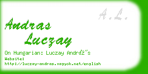 andras luczay business card